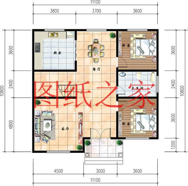 小宅基地就建一套11X12米農(nóng)村二層別墅，造價才20萬，經(jīng)濟實用！