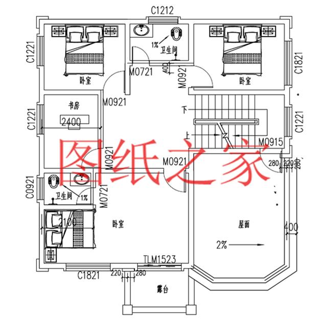120平農(nóng)村二層別墅，12X10米、10X12米兩種尺寸，25萬搞定！