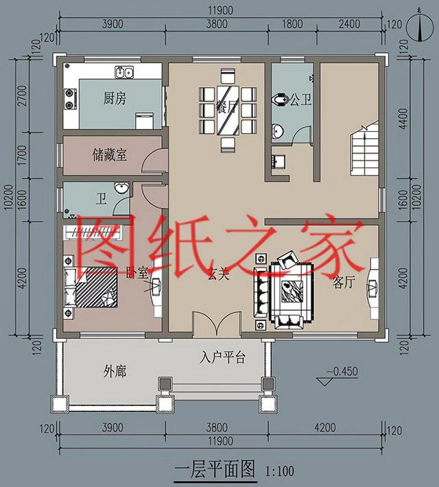 120平農(nóng)村二層別墅，12X10米、10X12米兩種尺寸，25萬搞定！