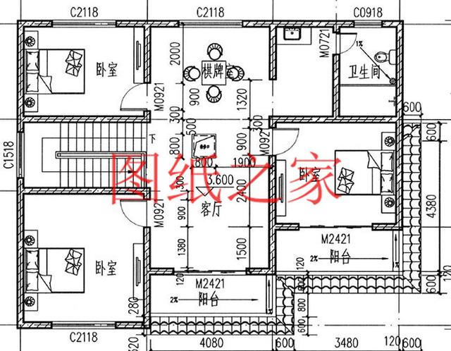 簡潔實用的農(nóng)村二層別墅，非常適合宅基地是長方形的家庭修建！