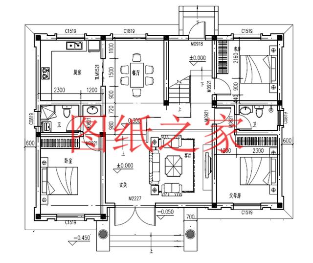 簡潔實用的農(nóng)村二層別墅，非常適合宅基地是長方形的家庭修建！