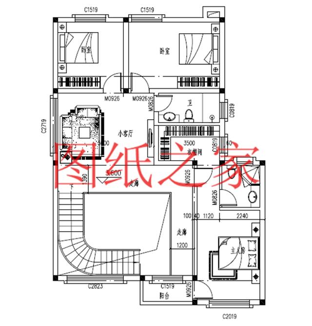 簡潔實用的農(nóng)村二層別墅，非常適合宅基地是長方形的家庭修建！