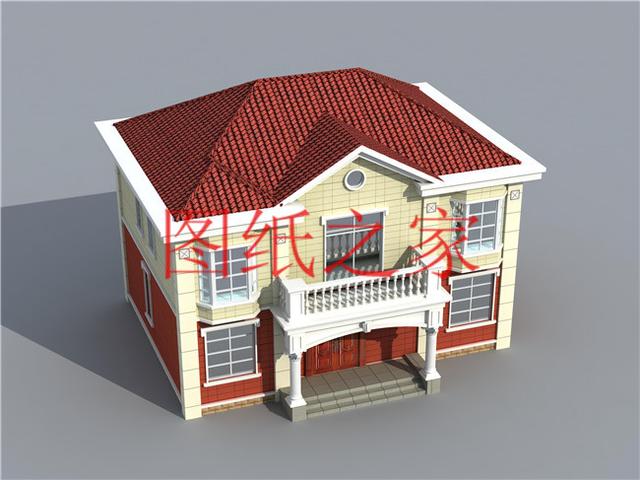 簡潔實用的農(nóng)村二層別墅，非常適合宅基地是長方形的家庭修建！