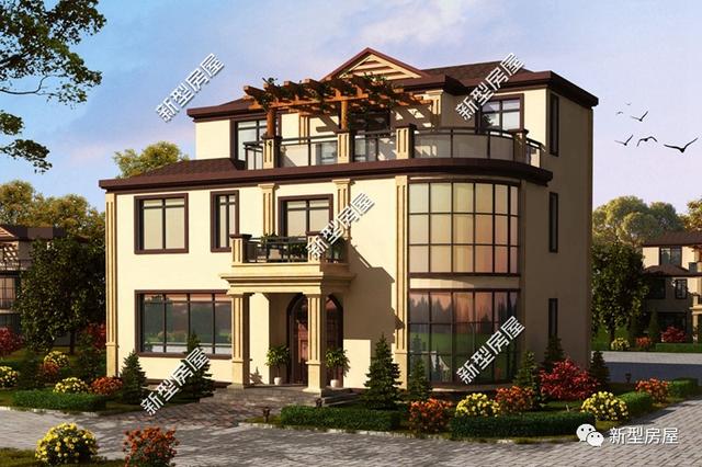 有了5套歐式農(nóng)村別墅圖紙，實現(xiàn)我的別墅夢就差宅基地和錢了！