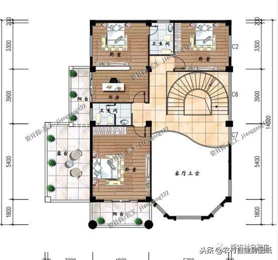 這套帶車庫和旋轉樓梯豪華三層別墅，造價花了120萬的，你覺得怎么樣？