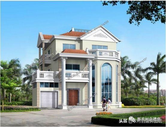 這套帶車庫和旋轉樓梯豪華三層別墅，造價花了120萬的，你覺得怎么樣？