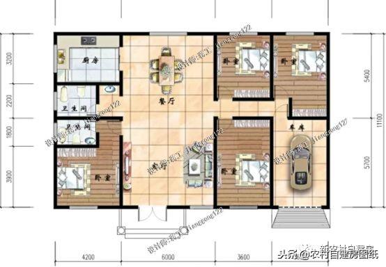 專(zhuān)為2024年建房者定制，7套帶車(chē)庫(kù)的農(nóng)村小別墅，第5套最美！
