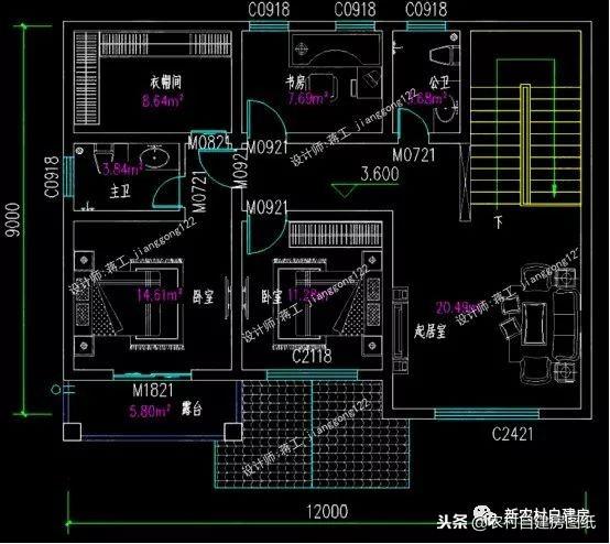 7套二三層別墅設(shè)計(jì)，都是100平，最適合農(nóng)村修建的是第5套！