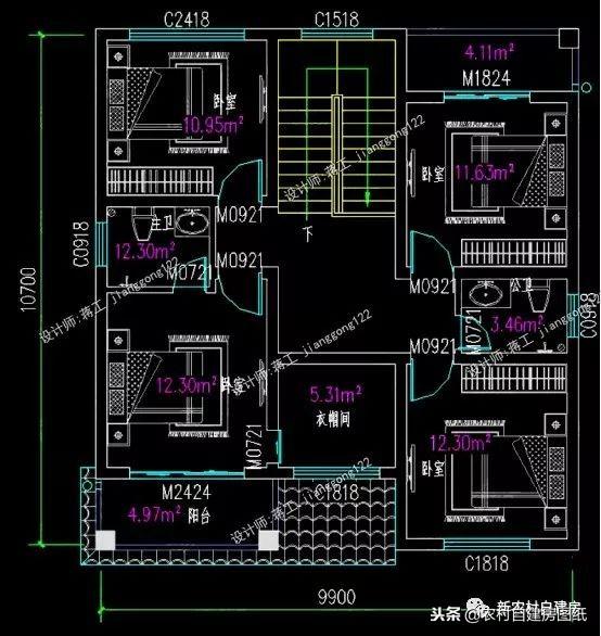 7套二三層別墅設(shè)計(jì)，都是100平，最適合農(nóng)村修建的是第5套！