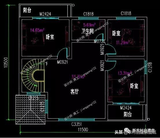 7套二三層別墅設(shè)計(jì)，都是100平，最適合農(nóng)村修建的是第5套！