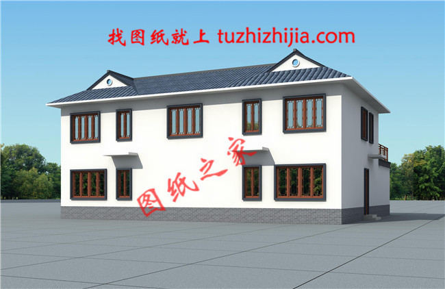 農(nóng)村兩層現(xiàn)代四合院別墅設(shè)計(jì)方案，傳統(tǒng)與現(xiàn)代的完美結(jié)合！