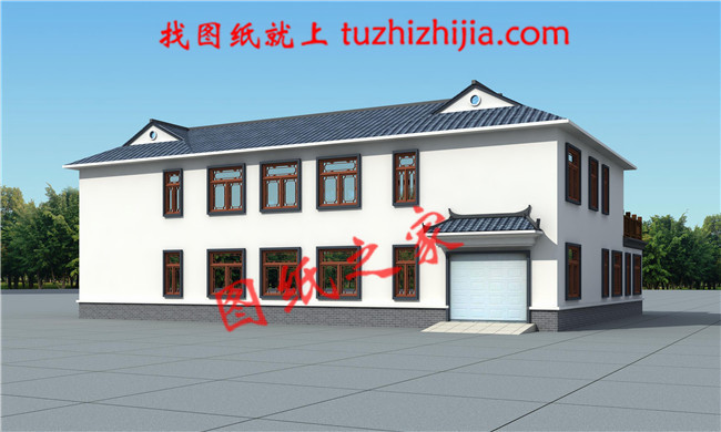 農(nóng)村兩層現(xiàn)代四合院別墅設(shè)計(jì)方案，傳統(tǒng)與現(xiàn)代的完美結(jié)合！