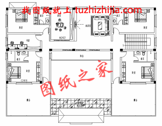 農(nóng)村兩層現(xiàn)代四合院別墅設(shè)計(jì)方案，傳統(tǒng)與現(xiàn)代的完美結(jié)合！