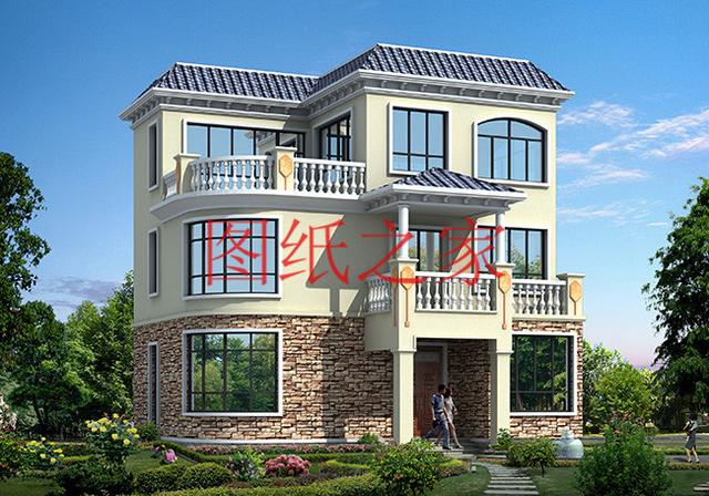 110平米左右的三層別墅，占地尺寸不到12X10米，一起來看看吧！