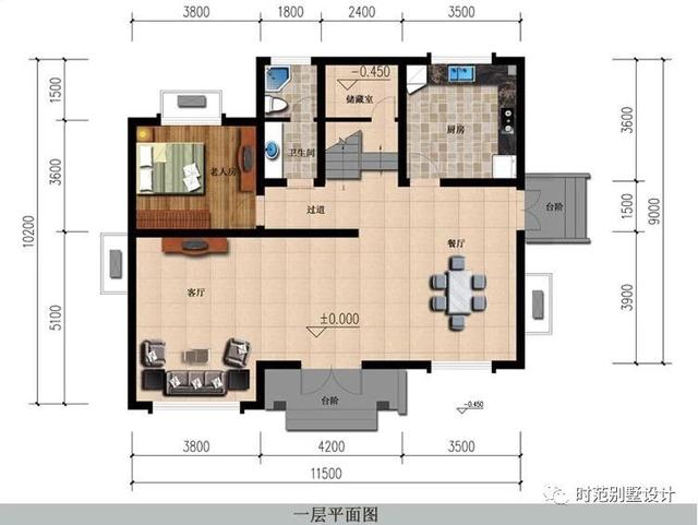 簡歐風格三層小別墅戶型設計，9X11米6室3廳，自家蓋房就選這個！