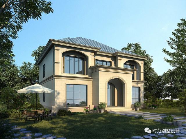 經(jīng)典二層歐式別墅設(shè)計圖，6室3衛(wèi)，造價只要30多萬，超值