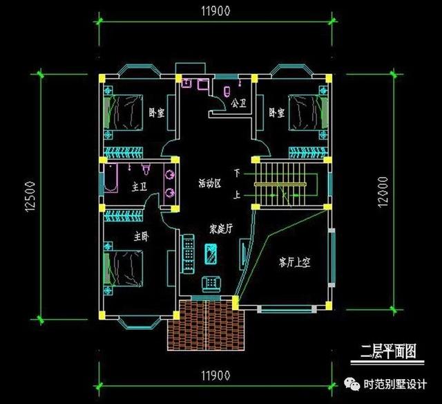 布局實用造價低的三層復式別墅設(shè)計，6臥4衛(wèi)，建一棟肯定超值