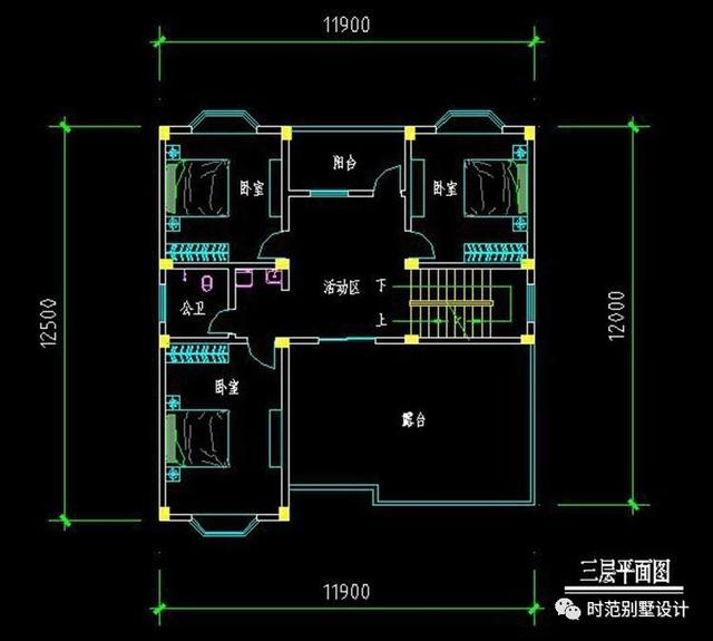 布局實用造價低的三層復式別墅設(shè)計，6臥4衛(wèi)，建一棟肯定超值