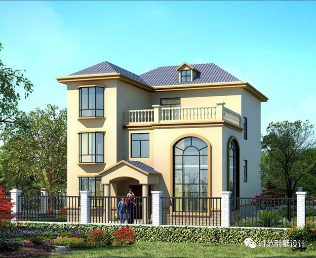 布局實用造價低的三層復式別墅設(shè)計，6臥4衛(wèi)，建一棟肯定超值