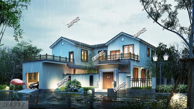 這套二層別墅設(shè)計，有庭有院還帶車庫，你確定不想要嗎