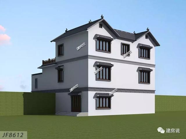 家里宅基地面積大，就蓋一棟四合院別墅，住得舒適又有面子