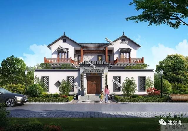 家里宅基地面積大，就蓋一棟四合院別墅，住得舒適又有面子