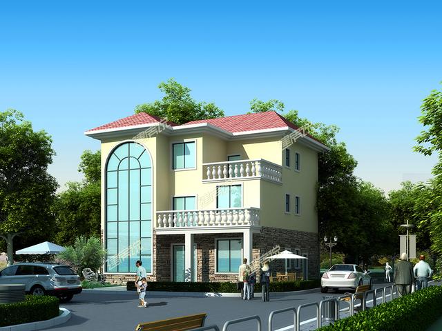 農(nóng)村自建三層別墅，帶落地窗，盡顯富貴氣派