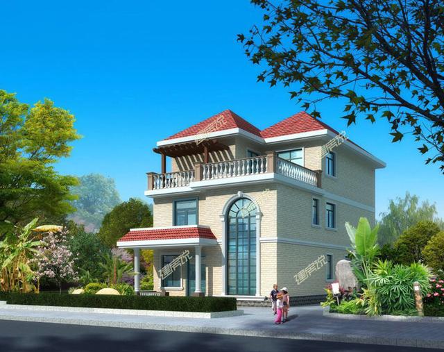 農(nóng)村自建三層別墅，帶落地窗，盡顯富貴氣派