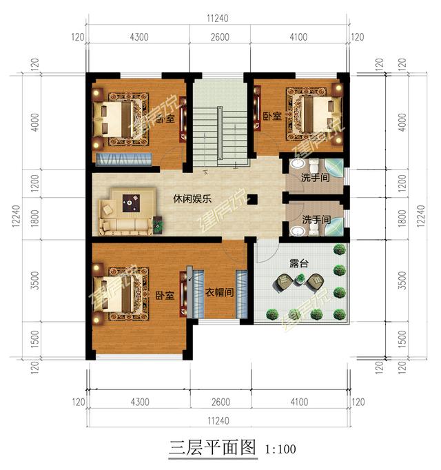 農(nóng)村自建三層別墅，帶落地窗，盡顯富貴氣派