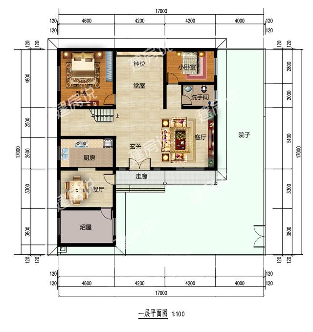 這套中式別墅設(shè)計還帶堂屋，舒適宜居接地氣，美麗動人！