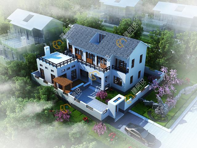 這套中式別墅設(shè)計還帶堂屋，舒適宜居接地氣，美麗動人！