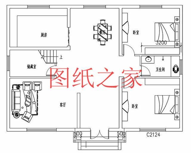 140平二層別墅，開間14米進(jìn)深10米左右，四面通透、好看又實用！
