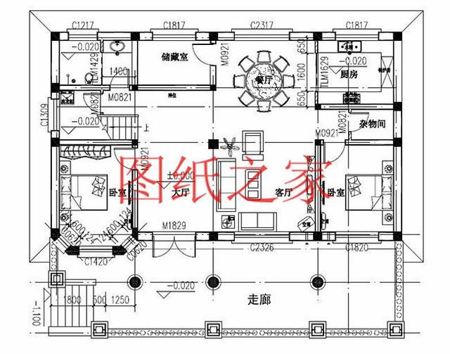 140平二層別墅，開間14米進(jìn)深10米左右，四面通透、好看又實用！