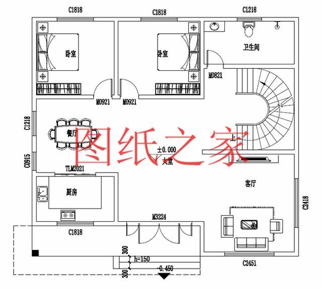 13X11米二層別墅，占地140平米造價(jià)只要25萬，非常美觀實(shí)用！