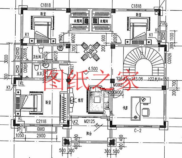 12X14米、14X12米兩種尺寸的三層別墅，適合人口較多的家庭修建！