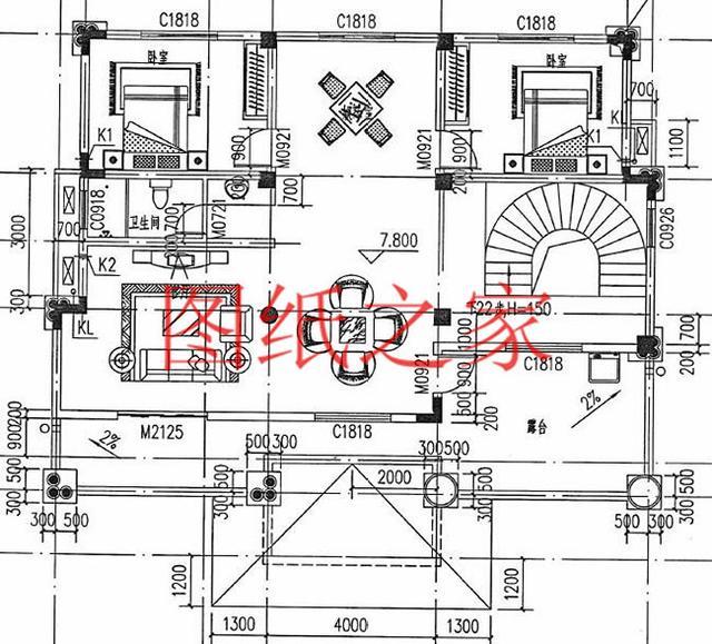 12X14米、14X12米兩種尺寸的三層別墅，適合人口較多的家庭修建！
