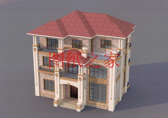 12X14米、14X12米兩種尺寸的三層別墅，適合人口較多的家庭修建！