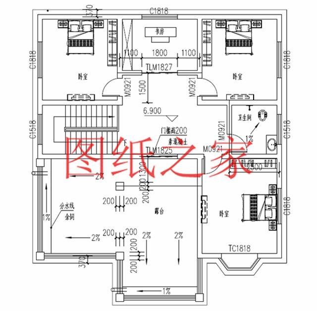 12X14米、14X12米兩種尺寸的三層別墅，適合人口較多的家庭修建！
