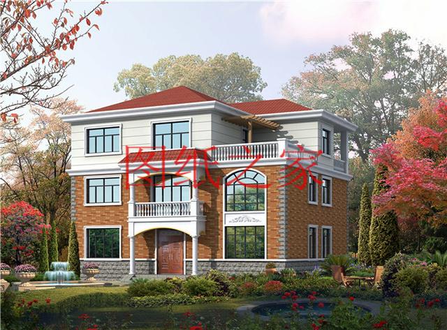 12X14米、14X12米兩種尺寸的三層別墅，適合人口較多的家庭修建！