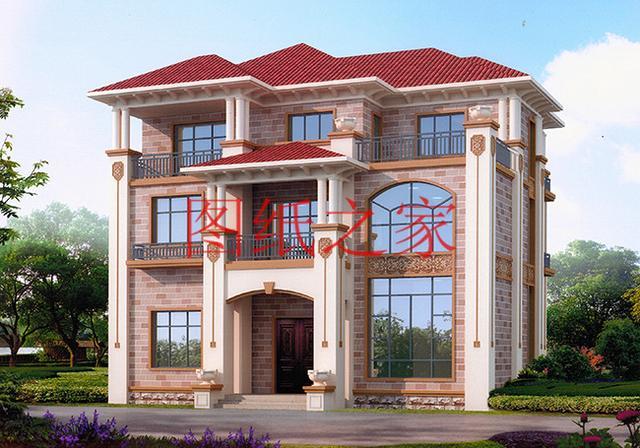 12X14米、14X12米兩種尺寸的三層別墅，適合人口較多的家庭修建！