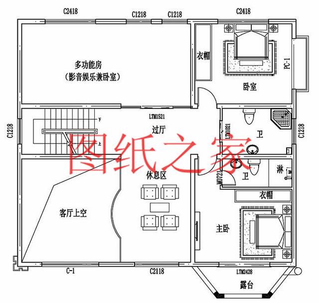 12X14米、14X12米兩種尺寸的三層別墅，適合人口較多的家庭修建！