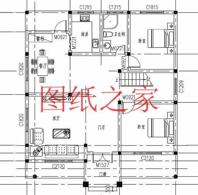 12X14米、14X12米兩種尺寸的三層別墅，適合人口較多的家庭修建！