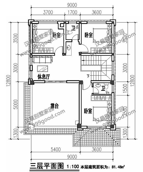 開(kāi)間不到9米的農(nóng)村三層別墅設(shè)計(jì)，占地100平米造價(jià)只要30萬(wàn)！