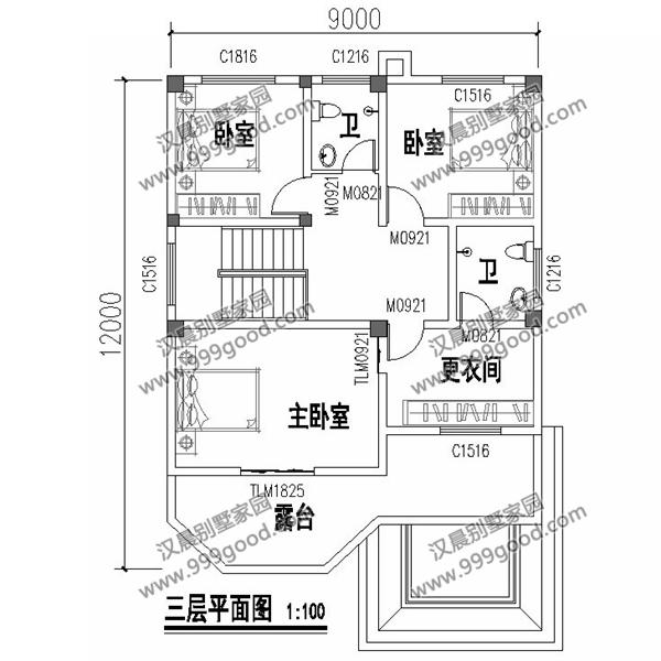 開(kāi)間不到9米的農(nóng)村三層別墅設(shè)計(jì)，占地100平米造價(jià)只要30萬(wàn)！