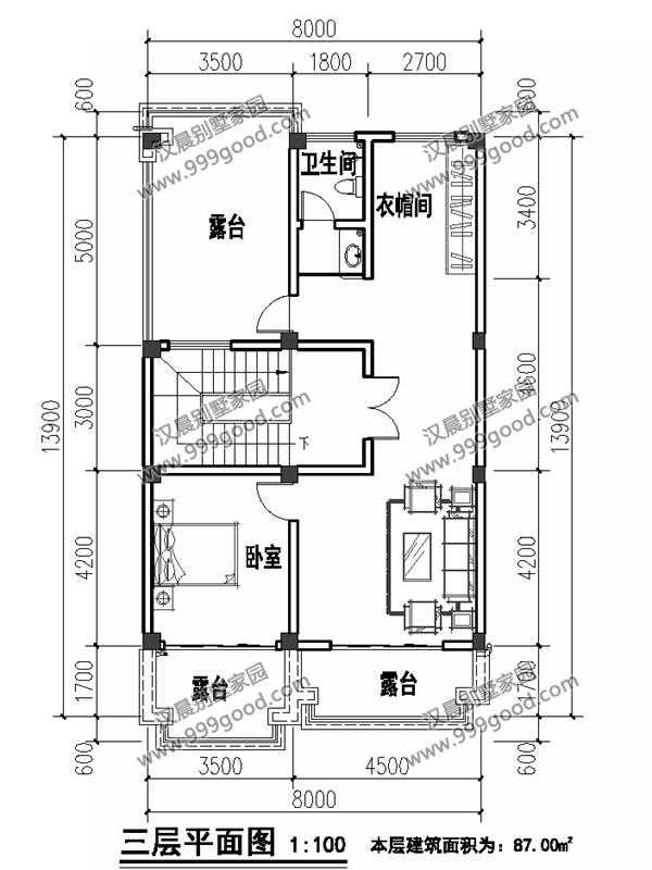 開(kāi)間不到9米的農(nóng)村三層別墅設(shè)計(jì)，占地100平米造價(jià)只要30萬(wàn)！
