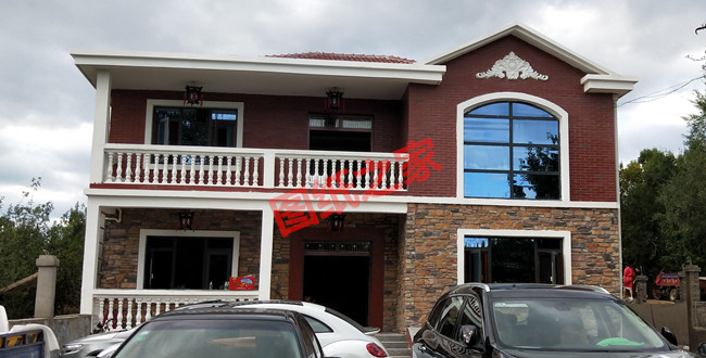 二層新農(nóng)村自建房設(shè)計(jì)圖，帶外觀效果圖