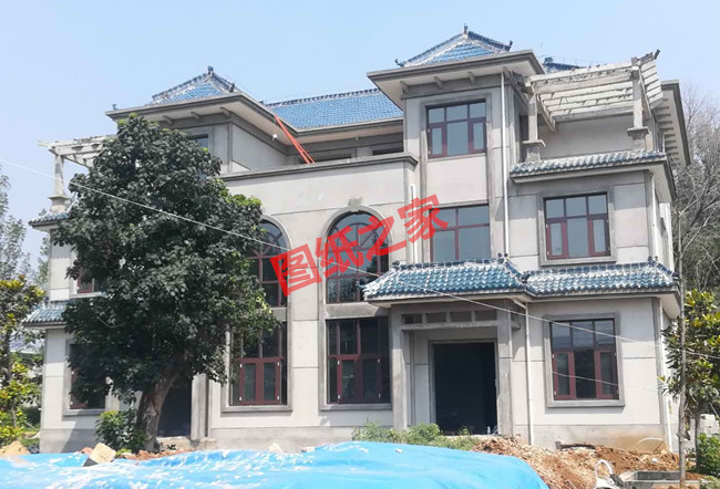 兄弟三層雙拼房屋設(shè)計(jì)圖，帶效果圖，戶型好