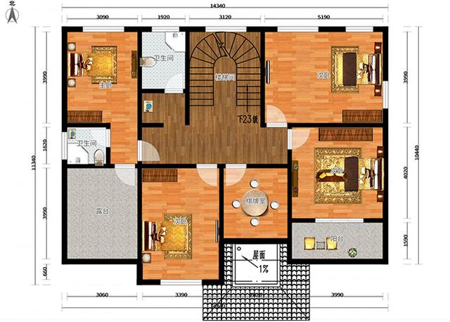 155平米的二層別墅，造價還不到30萬，簡單大氣、經(jīng)濟實惠！