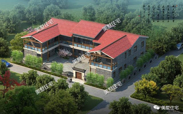 30款中式風格別墅效果圖，一二三層都有，像世外桃源一樣漂亮