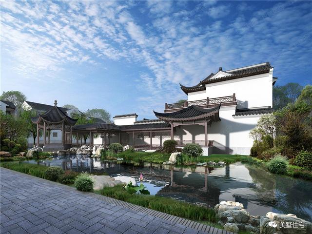 30款中式風格別墅效果圖，一二三層都有，像世外桃源一樣漂亮